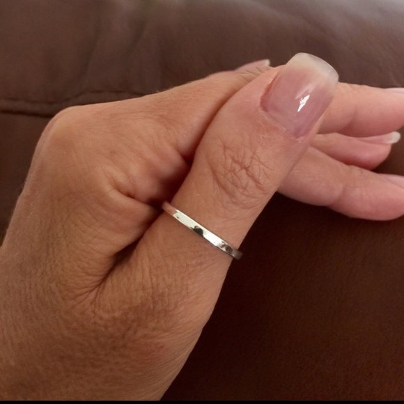 Thumb/Finger/Stacking Band Ring 925 Sterling - Picture 1 of 2